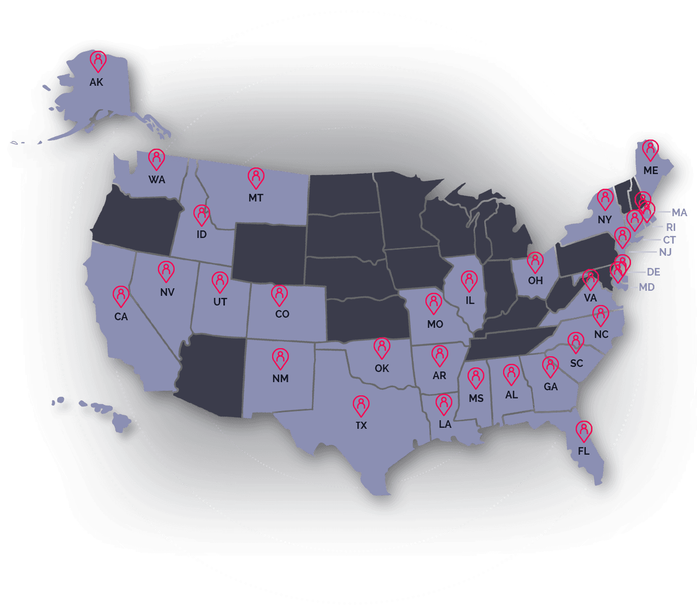 usa locations map